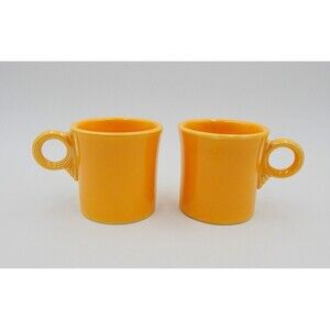 Fiesta Fiestaware Vintage Yellow Tom And Jerry Coffee Mug Ring Handle